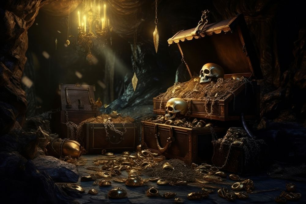 Pirate tomb of treasure and gold cave screenshot darkness.