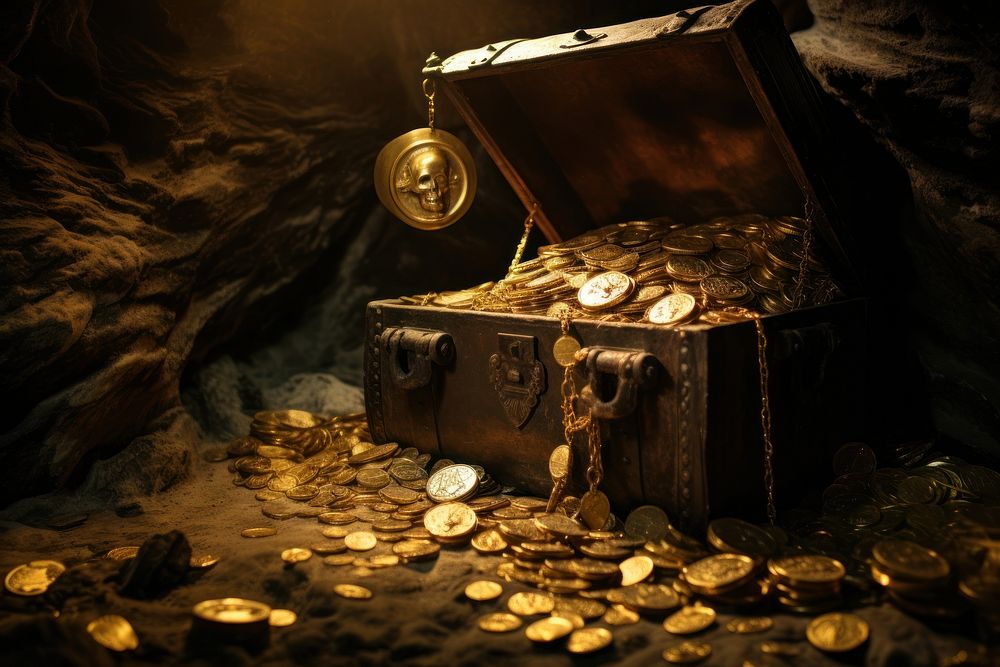 Pirate tomb of treasure and gold cave accessories accessory.