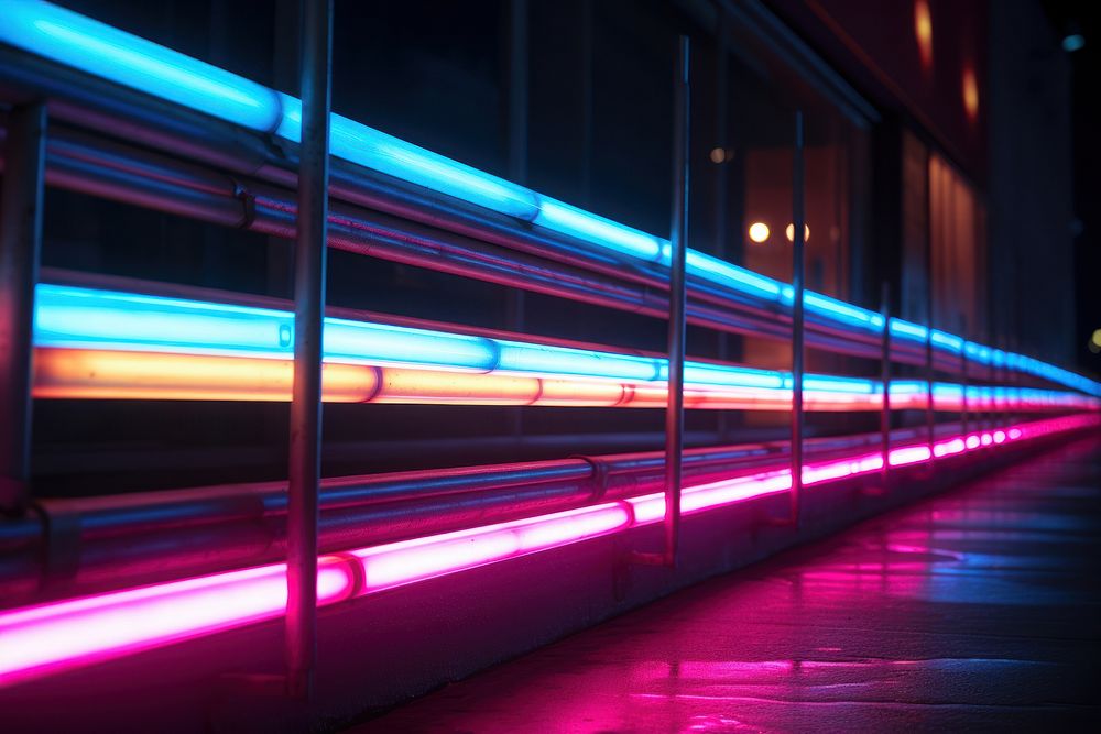 Light neon transportation architecture.