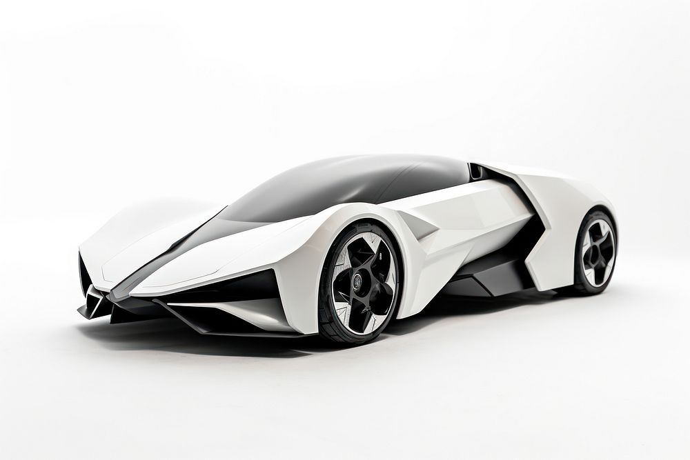 Future Super car vehicle wheel white background.