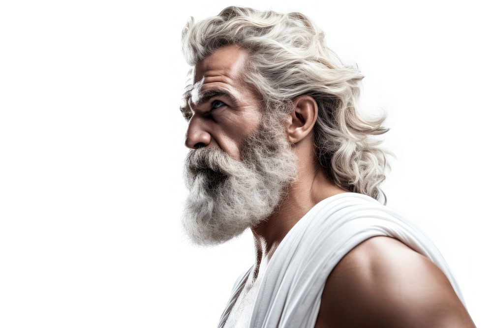 Greek god portrait beard adult.