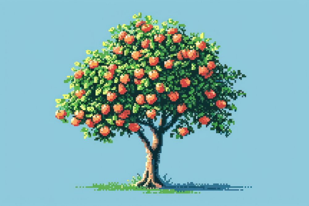 Apple tree cut pixel outdoors nature plant.