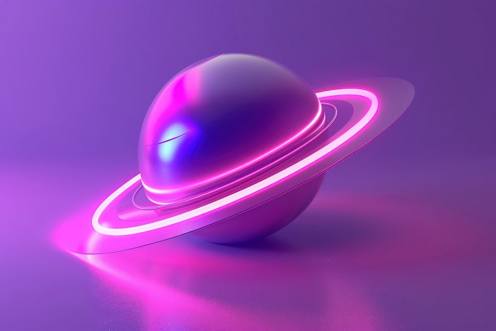 Saturn light glowing sphere.