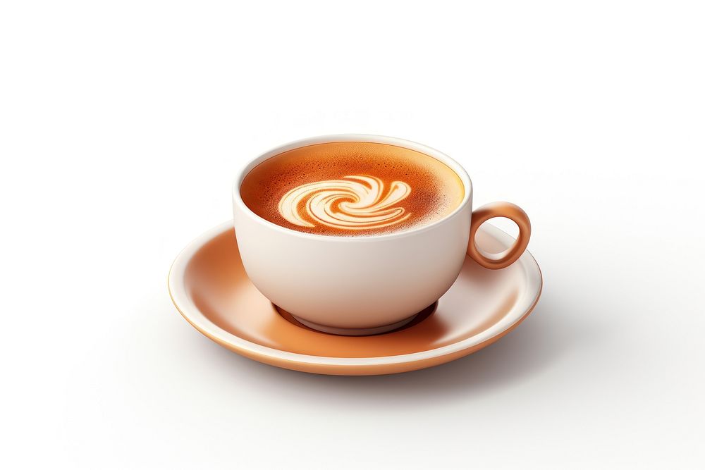 Hot coffee saucer latte drink.