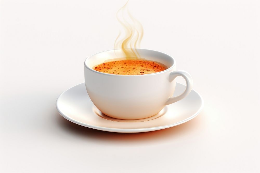 Hot coffee saucer drink cup.