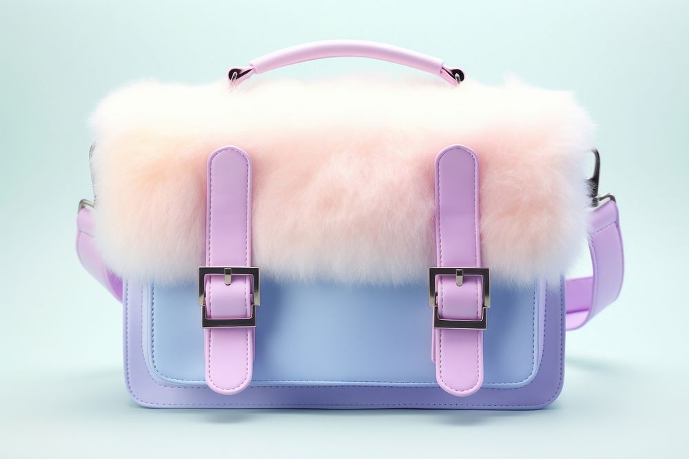 Satchel bag handbag purse fur.
