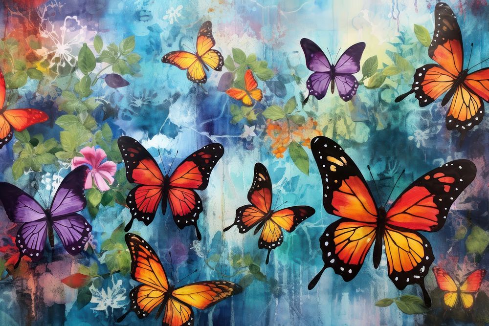 Butterfly butterfly backgrounds painting.