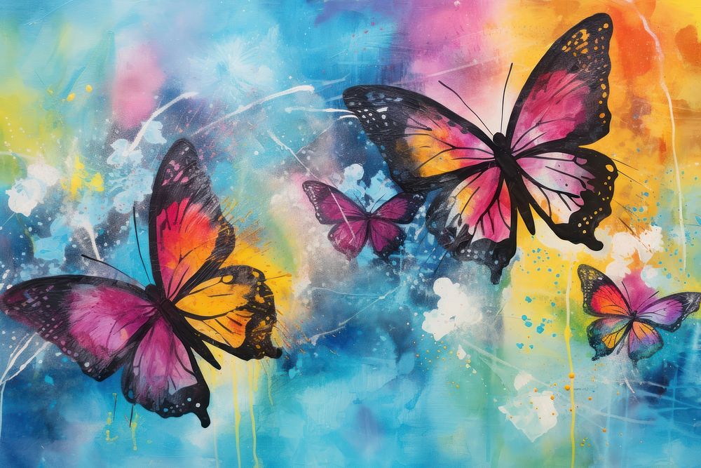 Butterfly butterfly painting animal.