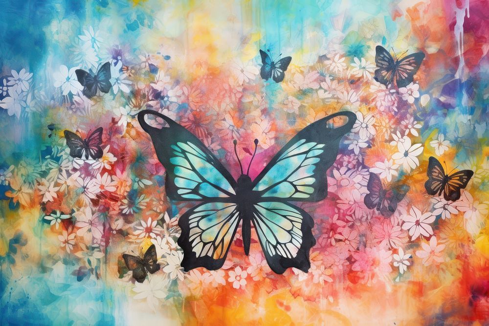 Butterfly butterfly painting backgrounds.