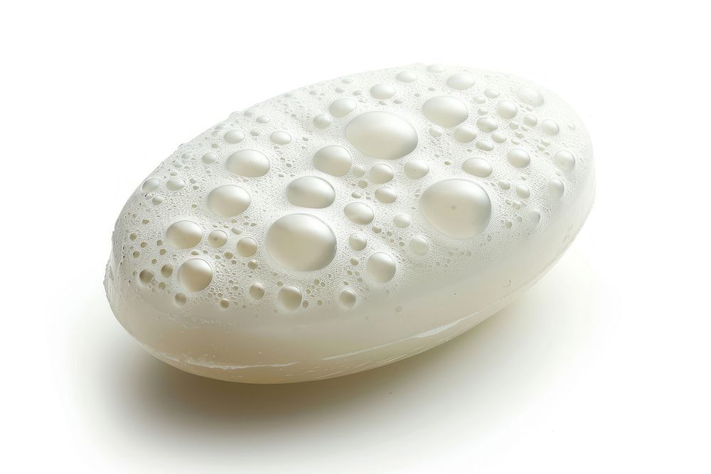 Soap white pill white background.