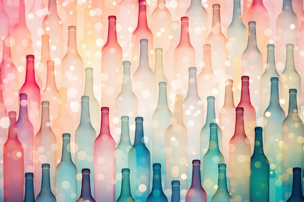 Wine bottle pattern bokeh effect background backgrounds glass drink.