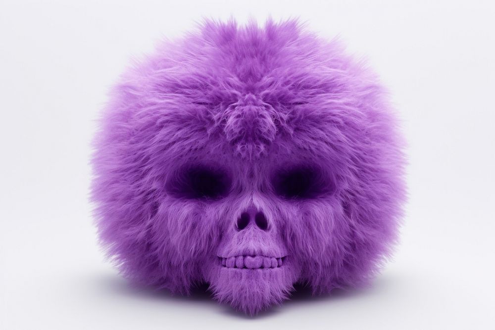 Skull purple portrait fur.