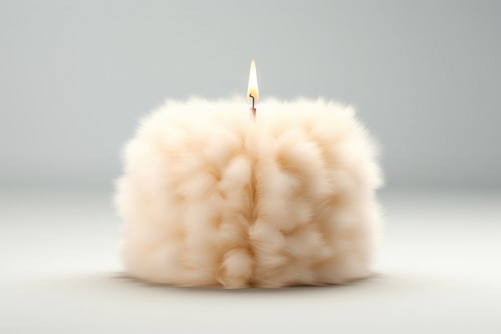 Birthday cake candle white fire.