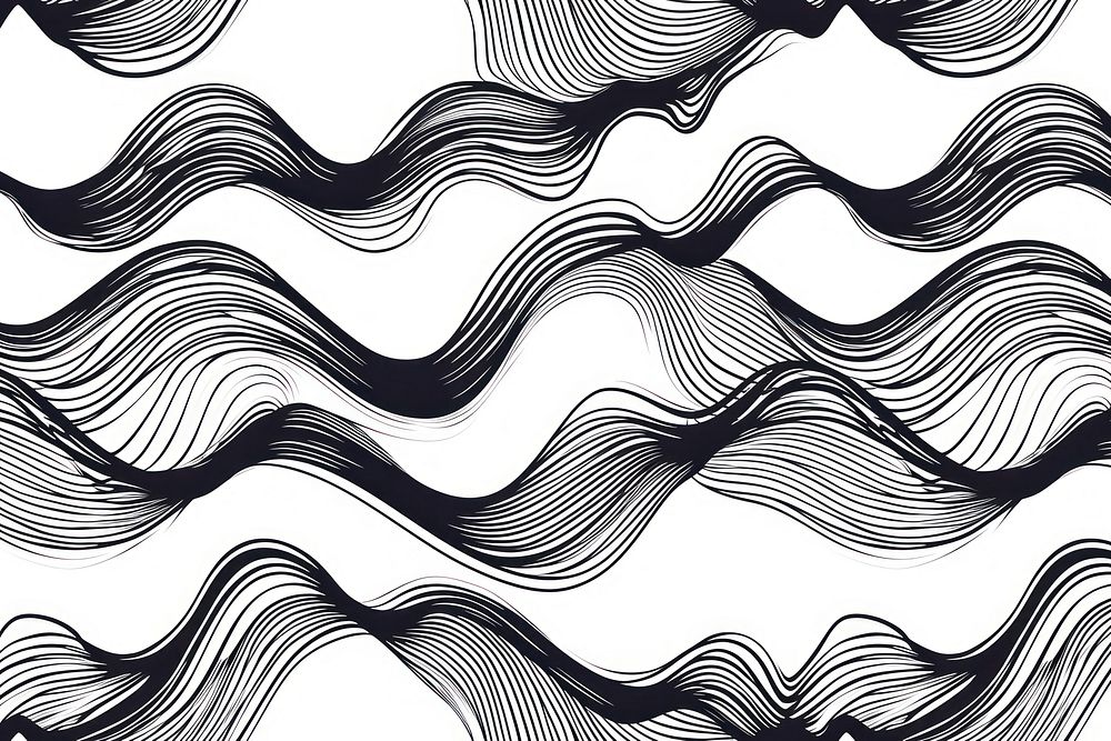 Wavy line seamless pattern backgrounds drawing sketch.
