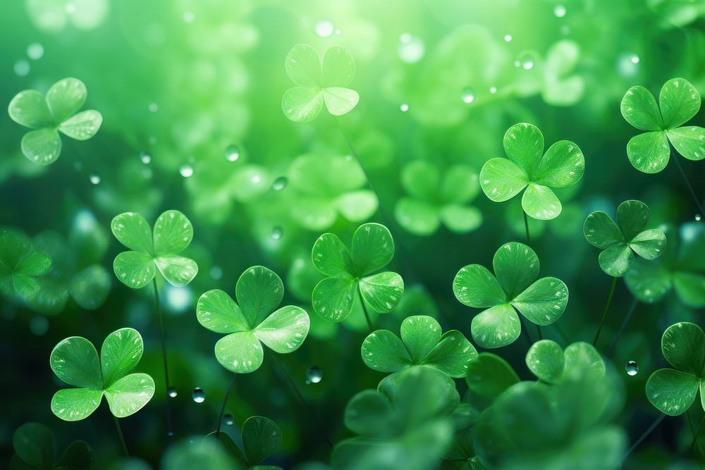 Clover leaf pattern bokeh effect background backgrounds outdoors nature.
