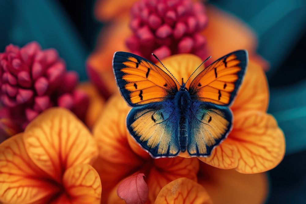Butterfly butterfly flower outdoors.