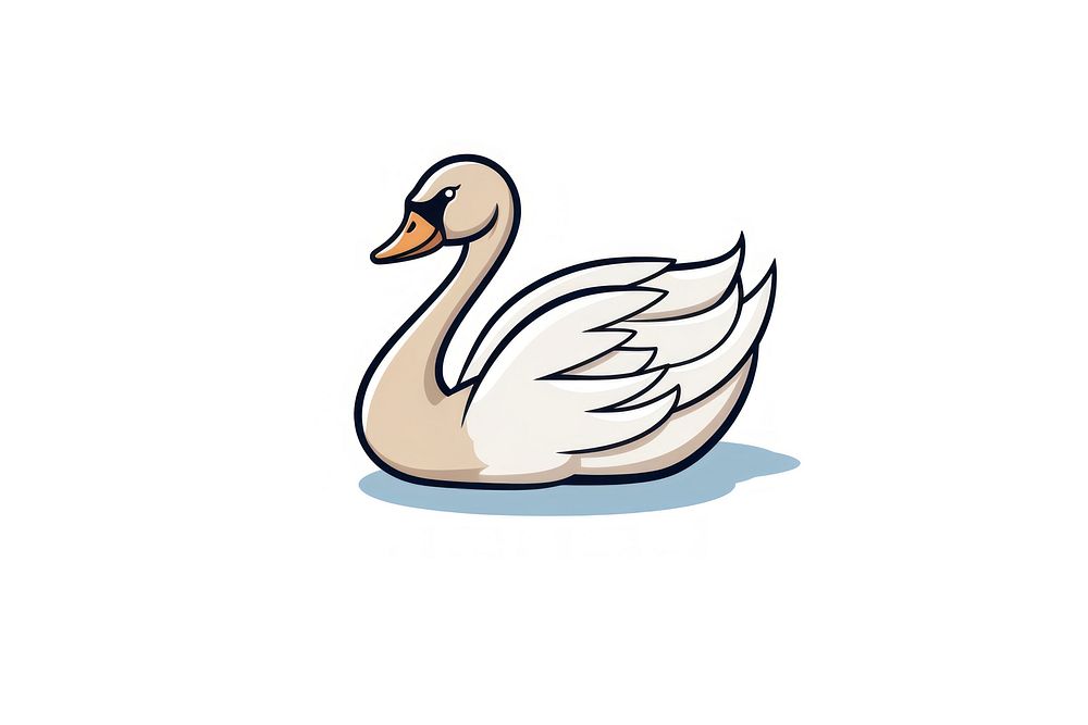 Swan swan cartoon animal.