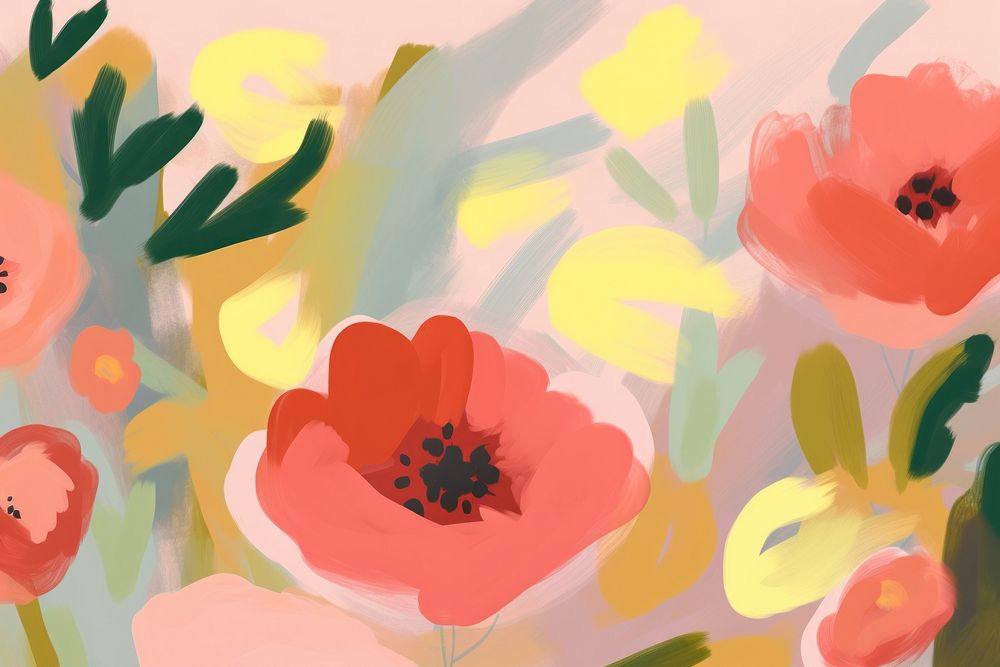 Flowers backgrounds painting plant.