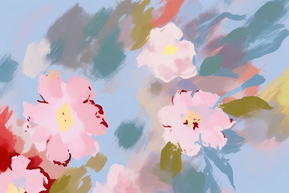 Flowers backgrounds painting blossom.