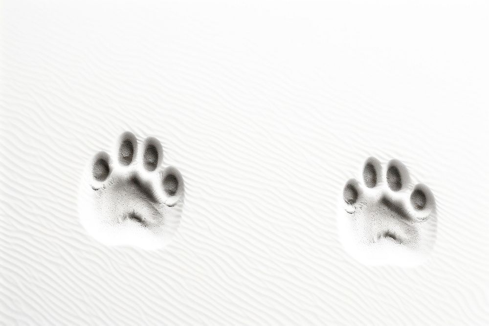 White background backgrounds footprint dog.
