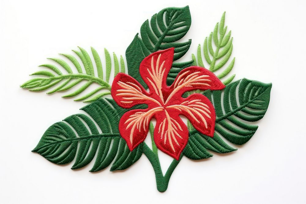 Tropical plant pattern flower leaf.