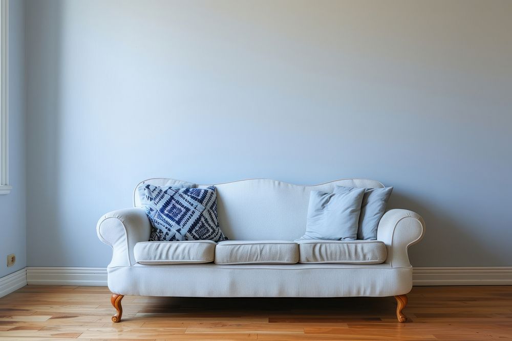 Sofa in living room furniture cushion pillow.