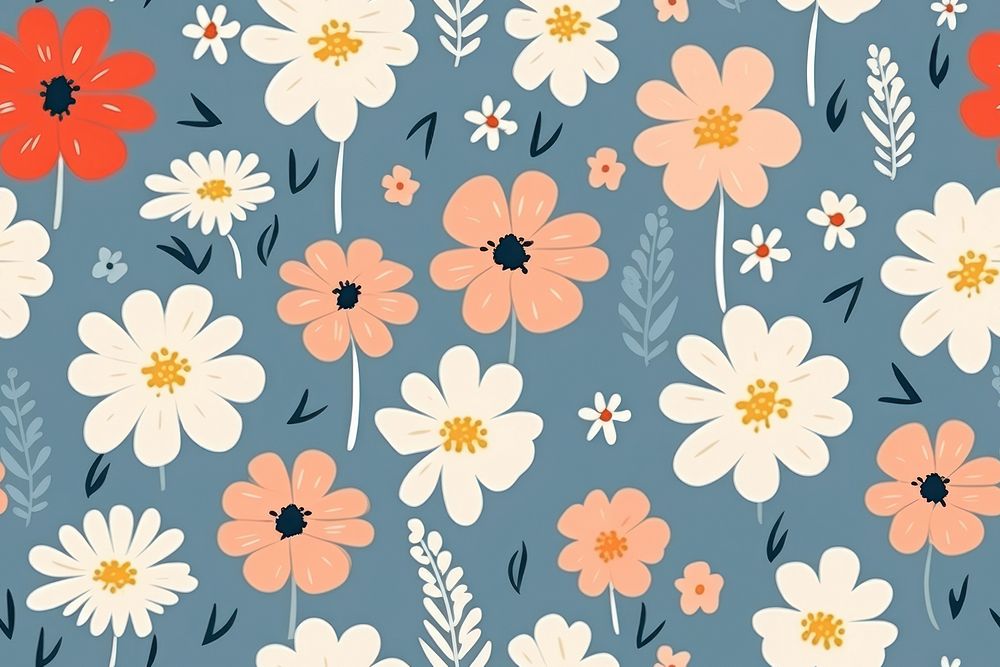 Flowers pattern backgrounds plant.