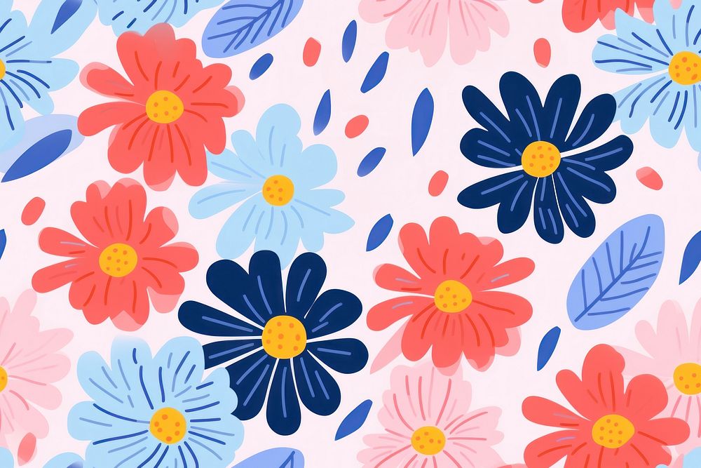Flowers pattern backgrounds plant.