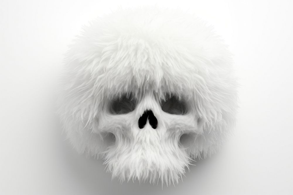 Skull portrait white fur.