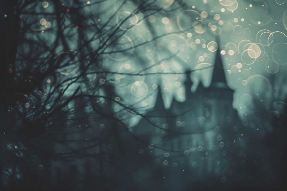 Haunted castle shaped pattern bokeh effect background backgrounds outdoors light.