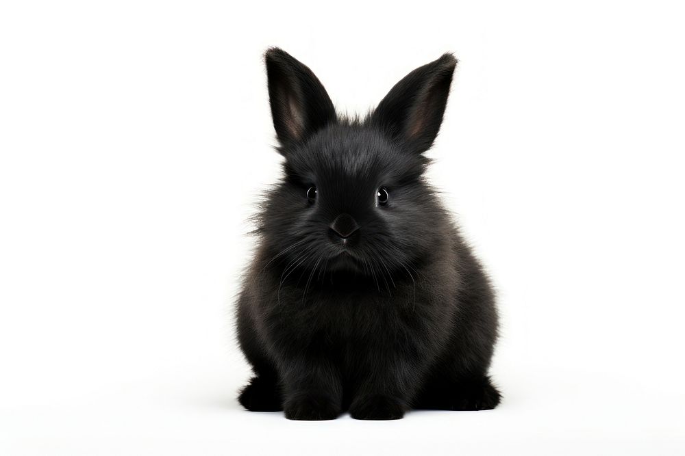 Rabbit mammal animal black.