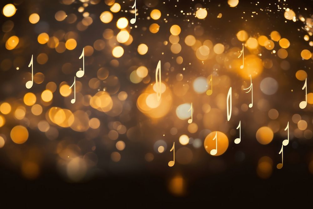 Musical note bokeh effect background backgrounds lighting outdoors.