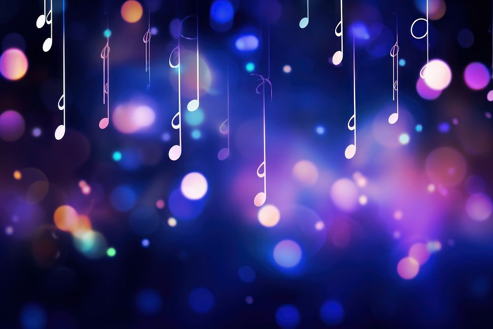 Musical note bokeh effect background backgrounds purple light.