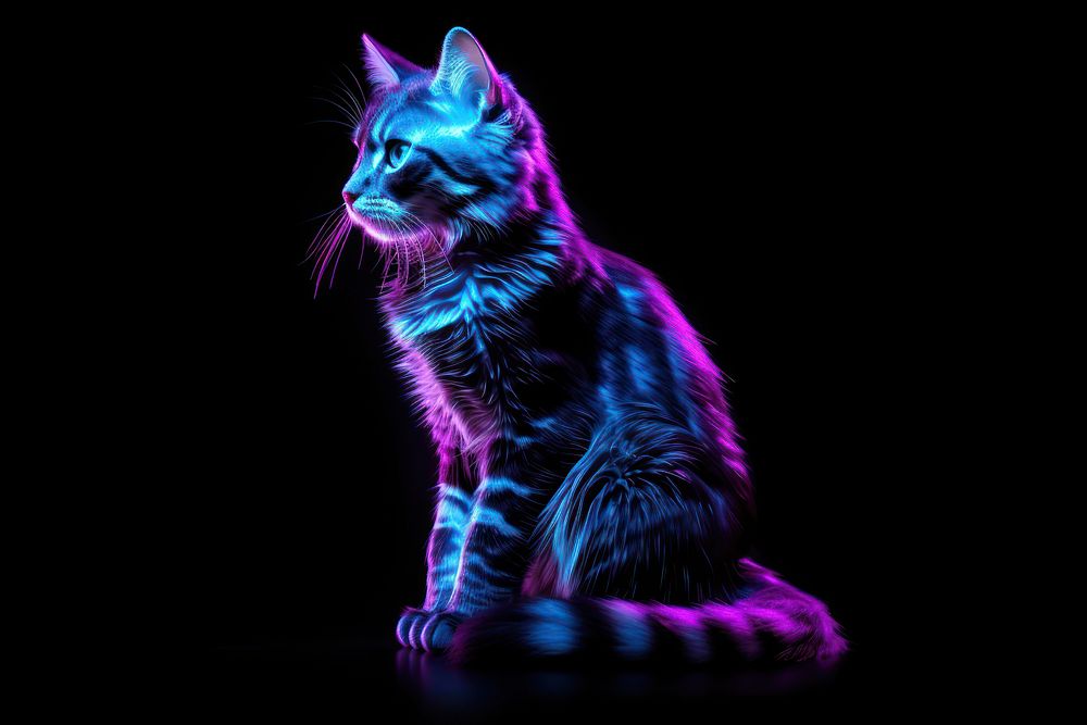 Cat animal mammal purple.