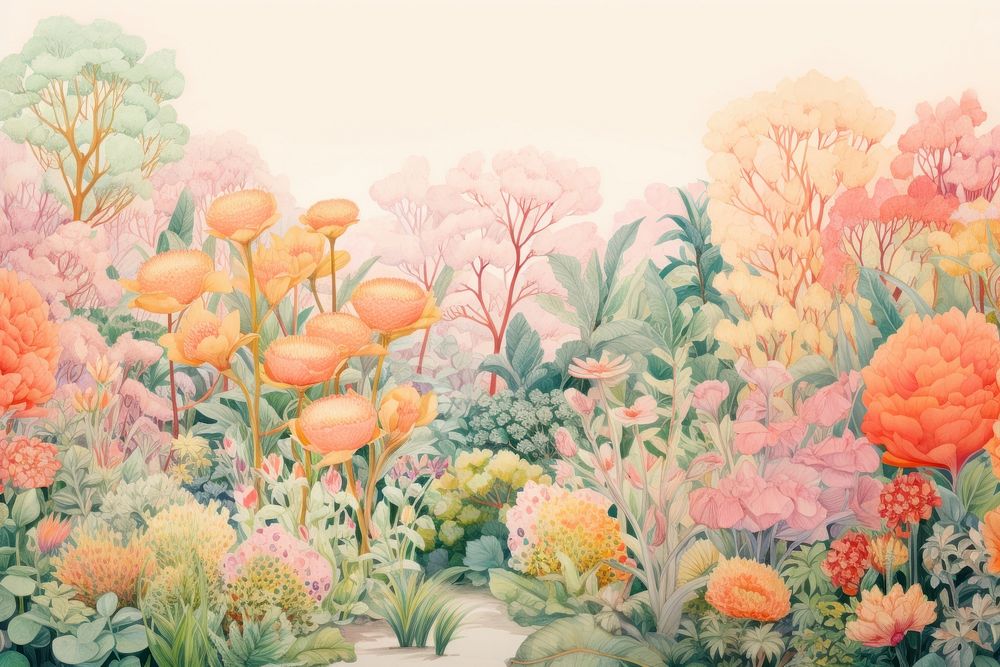 Garden backgrounds outdoors painting.