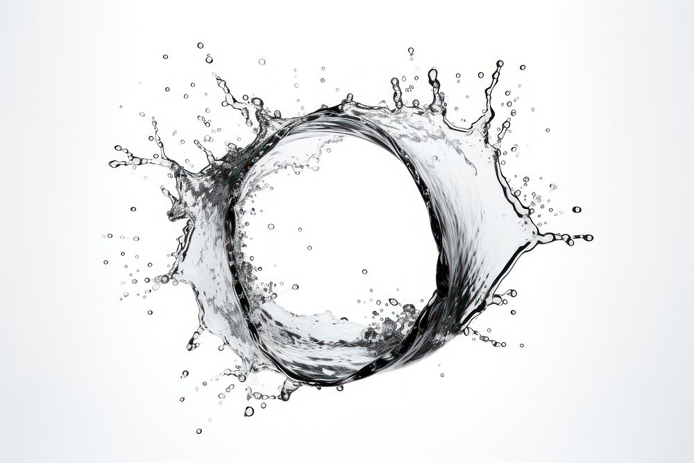 Water splash circle sketch shape.