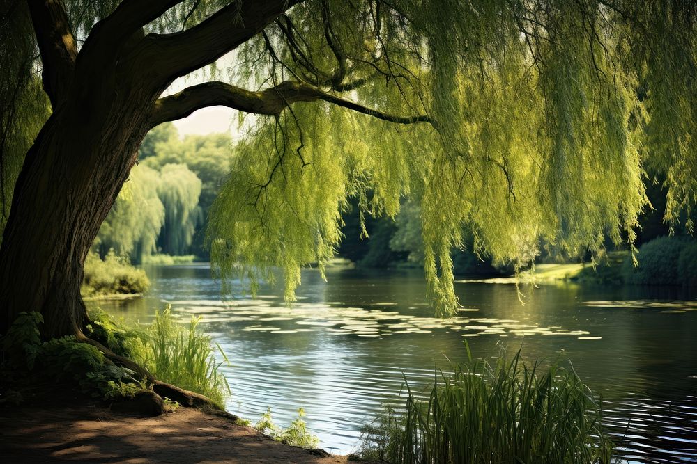 Willow tree landscape willow outdoors.