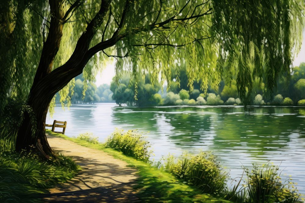 Willow tree landscape willow outdoors. | Premium Photo - rawpixel