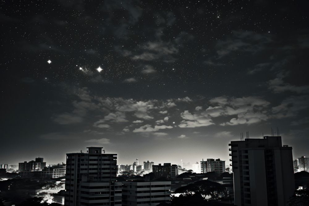 Bangkok star sky architecture silhouette astronomy.