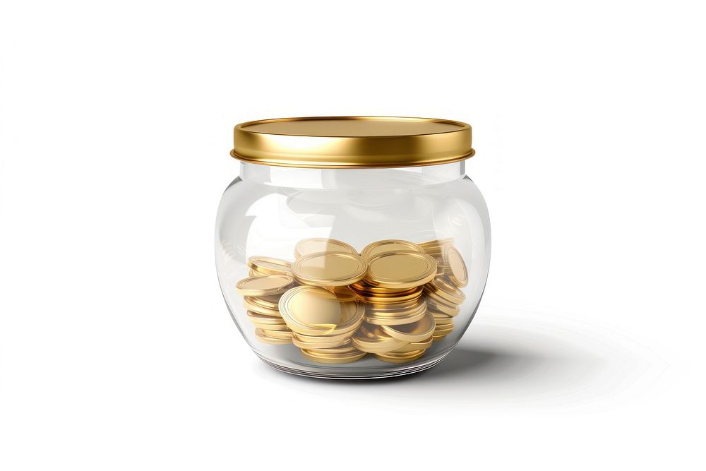 Glass money box jar savings glass.