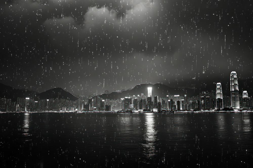 Hongkong sky architecture landscape.