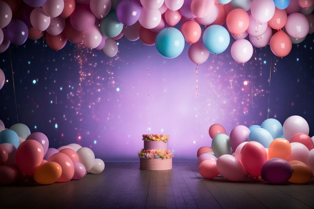 Balloon background dessert party cake. | Free Photo Illustration - rawpixel