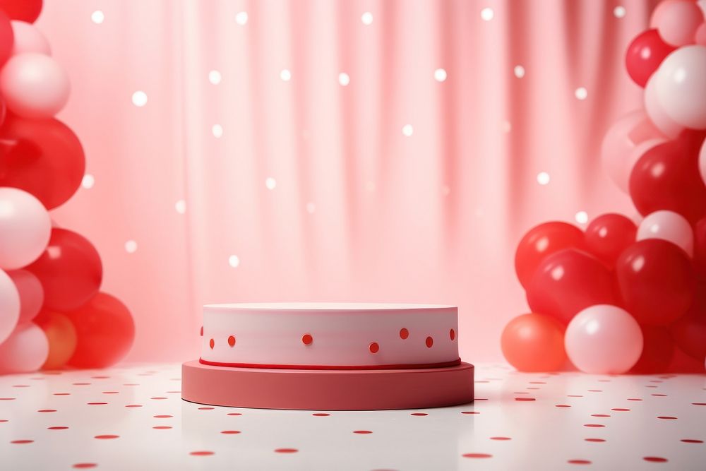 Polka dots background party cake celebration.