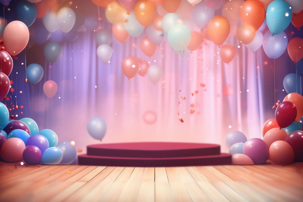 Balloon background stage celebration anniversary.