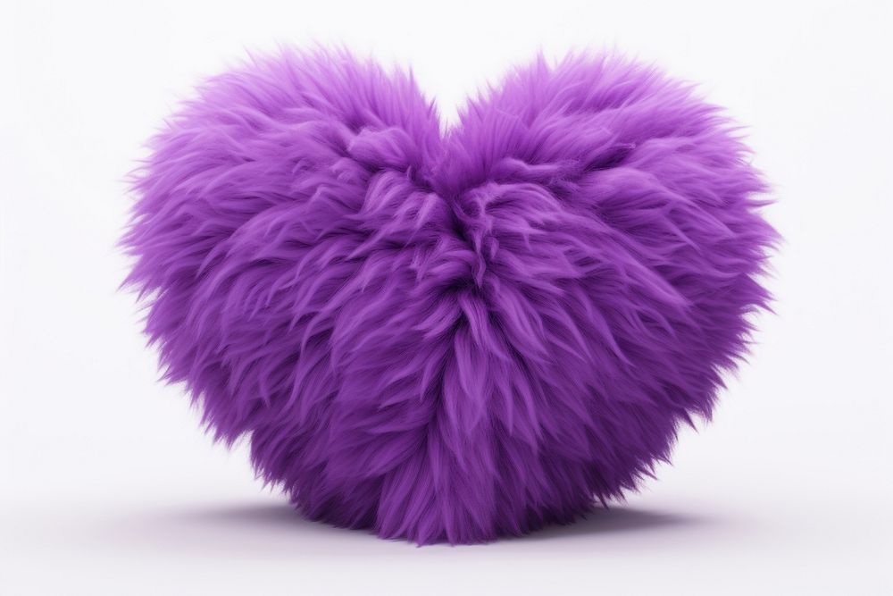 Heart purple fur furniture.