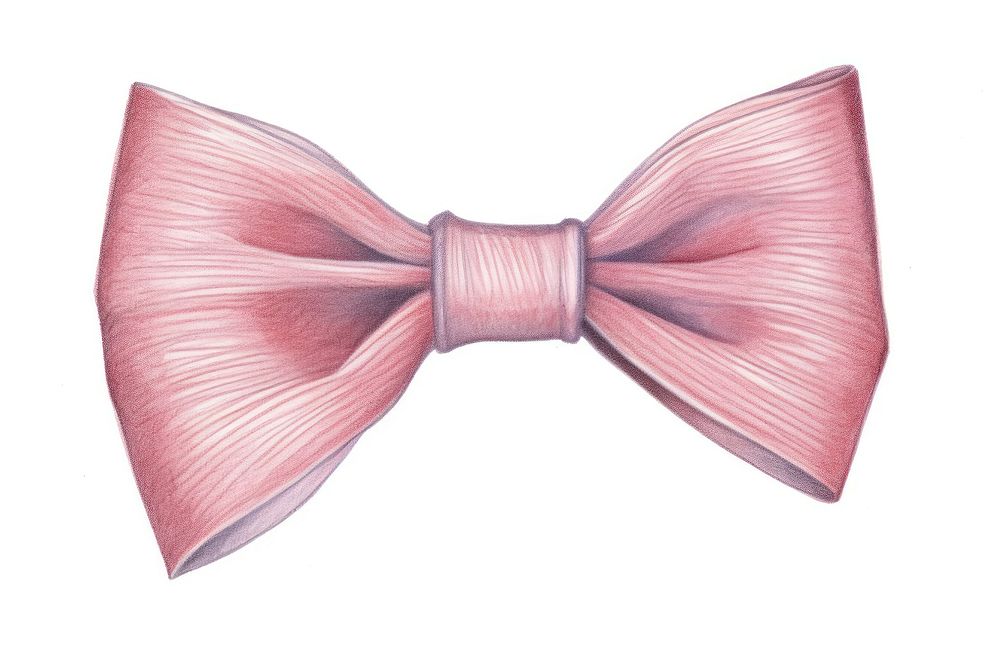 Bow drawing sketch white background.
