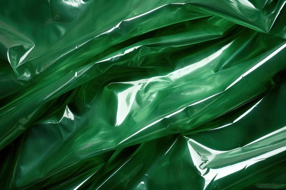 Cellophane texture green backgrounds crumpled.