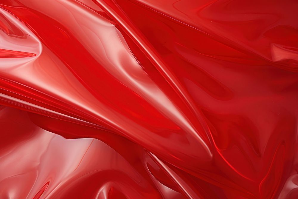 Cellophane texture red silk transportation.