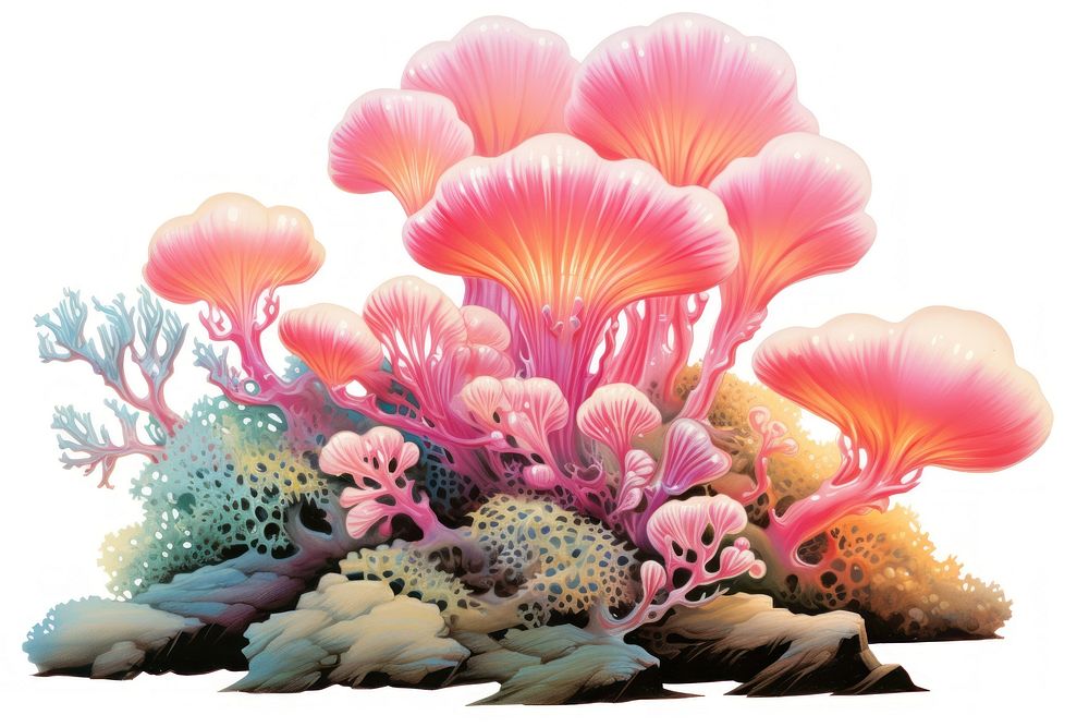 Pastel coral isolated outdoors nature sea.