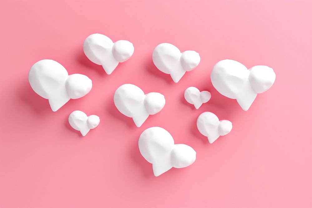 Hearts shape cloud background celebration balloon symbol.